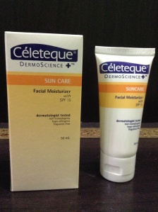 Product comes in neat yellow themed box, representing "sun care" of course! :)